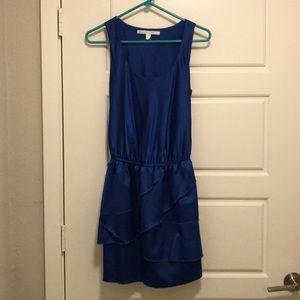 Blue Satin Dress